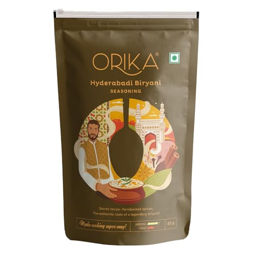 Orika Hyderabadi Biryani Seasoning (85G, Pack of 1) - for Veg, Chicken & Mutton biryani, Ready to Cook Masala