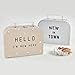 Stephan Baby New Baby Gifts - Keepsake Suitcase Snap Shirt and Hat Gift Set, 3-Piece, New in Town