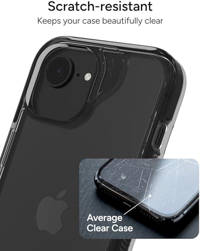 Image of ZAGG Santa Cruz Case with Kickstand for iPhone 17e / 16e / 15 /14 / 13 - 13ft Drop Protection, Graphene Reinforced, Slim Transparent Case, Anti-Scratch Finish, Wireless Charging Compatible, Black