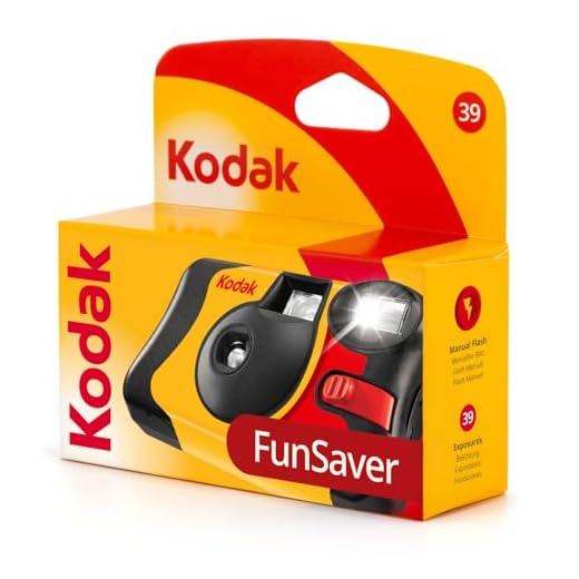 Kodak Fun Saver 27+12 3920949 Einwegkamera (3m Blitzbereich, 135 Film-Format, 800 Film sensitivity (ISO), 39 Anzahl Bilder) gelb/grau/rot, 35mm