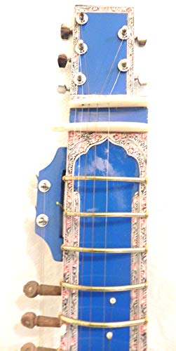Sitar électrique indien fait main Shri Ravi Shankar en bois de tonneau avec cordes et mizrab - Les Beatles, Paul McCartney, John Lennon, RIngo Starr, George Harrison Sitar électrique indien fait main Shri Ravi Shankar en bois de tonneau avec cordes et mizrab – Image 6