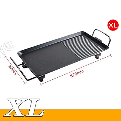 Leistungsstarker elektrischer rauchfreier 1500-Watt-Tischgrill, Grillplatte Antihaft-Grill-Kochplatte für die Küche… – Bild 7