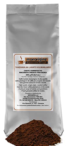 Grinded Coffee for Moka Tanzania AA Lavato Kilimanjaro - 250 gr