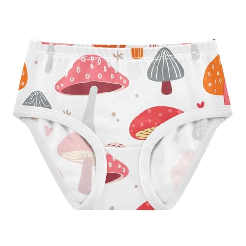 Whimsical Cute Mushrooms Colors Panties for Girl Girls Underwear Toddlers Cotton Aesthetic Briefs Girls Undies 2t