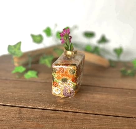 Kutani Hyakkaen Kutani(yaki) Ware Flower vase Pot Princess Feeling kin-hanazume