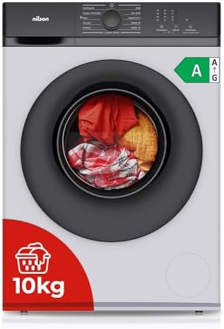 Nilson Lavadora 10Kg Carga Frontal Blanco NL10400AI. 1600W, 1400r...
