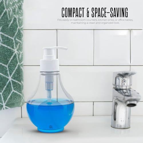Image of (Pack of 2) Soap Dispenser for Kitchen Sink Bathroom Wash Basin | Plastic Lamp Design Soap Pump Dispenser | Dish Soap Liquid Dispenser for Countertop Kitchen & Bathroom 150 Ml