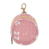 zyrtty Pacifier Case with Hook Pink Bows Dot Pattern Pacifier Holder Pod Easily Attaches to Diaper Bag or Purse