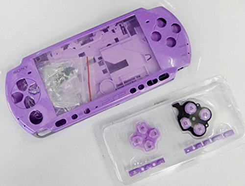Purple Full Housing Shell Case Cover Faceplate Buttons for Sony PSP3000 PSP 3000