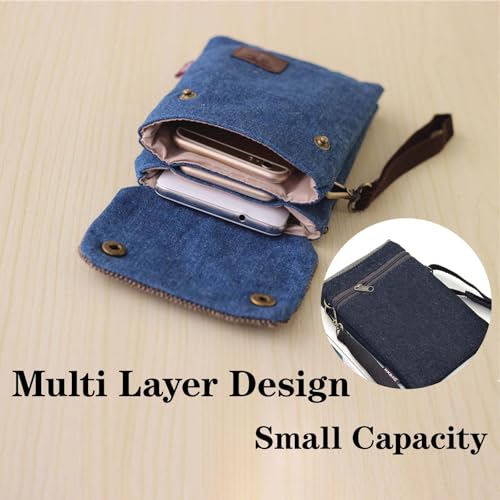 Phone Crossbody Bags for Women, Denim Cell Phone Purse Denim Small Crossbody Phone Purse with Removable Shoulder Strap3