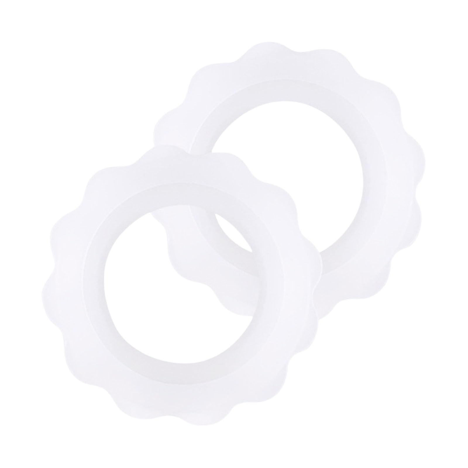 2Pcs Soft Silicone Rings for Secure Silver Nipple Shield Long Wear & Sensitive Skin Nursing Cup Protective Rings Set
