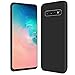 Produktbild Conie® Basic Backcove Hülle für Samsung Galaxy S10, [ Microfaser Innenfutter ] Schutzhülle sturzsichere Hülle aus TPU Anti Fingerprint Rückschale, Galaxy S10 Case Schwarz