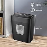 Bonsaii Micro-Cut Paper Shredder, 6-Sheet Capacity for Home and Office Use – Shreds Credit Cards, Staples, and Clips – Compact Design with Portable Handle and 16L Wastebasket (C261-D) - Image 8