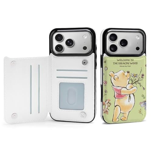 手帳型 くまのプーさん (5) 対応 iPhone 17 Pro Max ケース カード収納 スマホケース 財布型 携帯ケース 軽量 全面保護 スタンド機能 誕生日 プレゼント