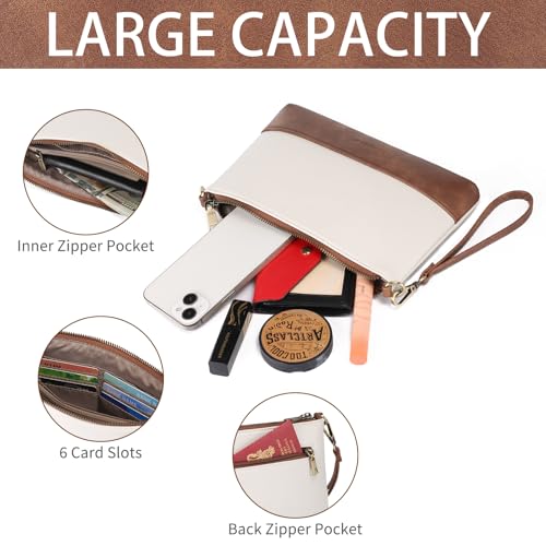 GAEKEAO Wristlet Clutch Wallet Purses for Women Cell Phone Bag Vegan Leather Crossbody Bags Large Capacity with Card Slots4