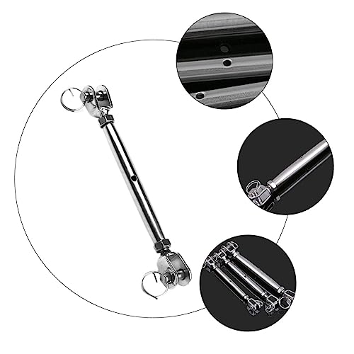 SOLUSTRE 2 piezas Tensores de Cables Turnbuckle de acero inoxidable de alta resistencia con diseño Quijada y Quijada miniatura 4