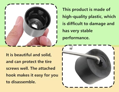 ZoeTekway 17mm Radschraubenkappen, 23 Stück Schraubenabdeckung Auto Radkappen, 5 Stück Anti-Diebstahl Sperrschraubenkappe + 18 Stück Normal Auto Radkappen, Kompatibel mit VW und Audi
