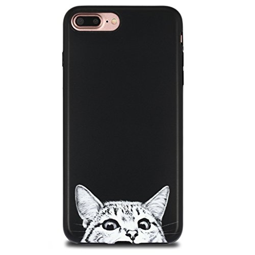 GOLINK iPhone 7 Plus Case for Girls/iPhone 8 Plus Cute Case, Cute IMD Printing Slim-Fit Anti-Scratch Shock Proof Anti-Finger Print Flexible TPU Gel Case for iPhone 7/8 Plus - Cat