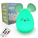 🐹 KINDER NACHTLICHT MIT FERNBEDIENUNG 🐹 Timer einstellen für 15, 30 or 60 Min. und das Kinder Nachtlicht wird automatisch ausgehen ohne Sie zu stören. USB Kabel dabei. Perfektes Led Night Light Geschenk für Babys und Kinder