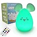 Produktbild Nachtlicht Baby mit Fernbedienung und Berührungssensor 9 Farben - BONNYCO | Nachtlicht Kind mit Timer | Nachttischlampe Kinderzimmer Silikon 100% BPA-Frei | Led Baby Night Light Süße Geschenke (Maus)