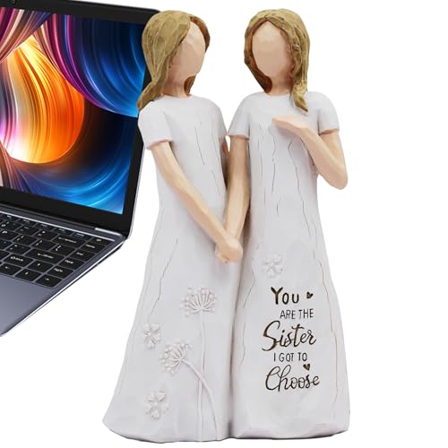 Best Friends Figure - 8.5x14.5cm Resin Friendship Figurine With Elegant Design, Decorative Collectible Sculpture Symbolizing Love And Bond, Ornament - Gift For Women Girls Home Decor