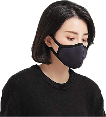 Face Masks for Children and Adults-Ideal (1 Pack) Mouth Mask Protective for pet allergens, Dusty environments, and Other environments That Require Respiratory Protection Black