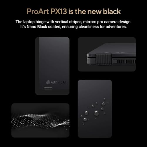 Image of ASUS ProArt PX13 (Replace P16) 2-in-1 AI Laptop 13.3 inch Touch OLED 3K 500 nits Display (Ryzen AI 9 HX 370, RTX 4050, 32GB LPDDR5X, 2TB SSD, Backlit KYB, WiFi 7, BT 5.4, Win11P) w /DKZ USB Port Expander