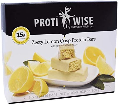 ProtiWise - Zesty Lemon Crisp High Protein Diet Bars 7 Pack 1.6 oz Bars