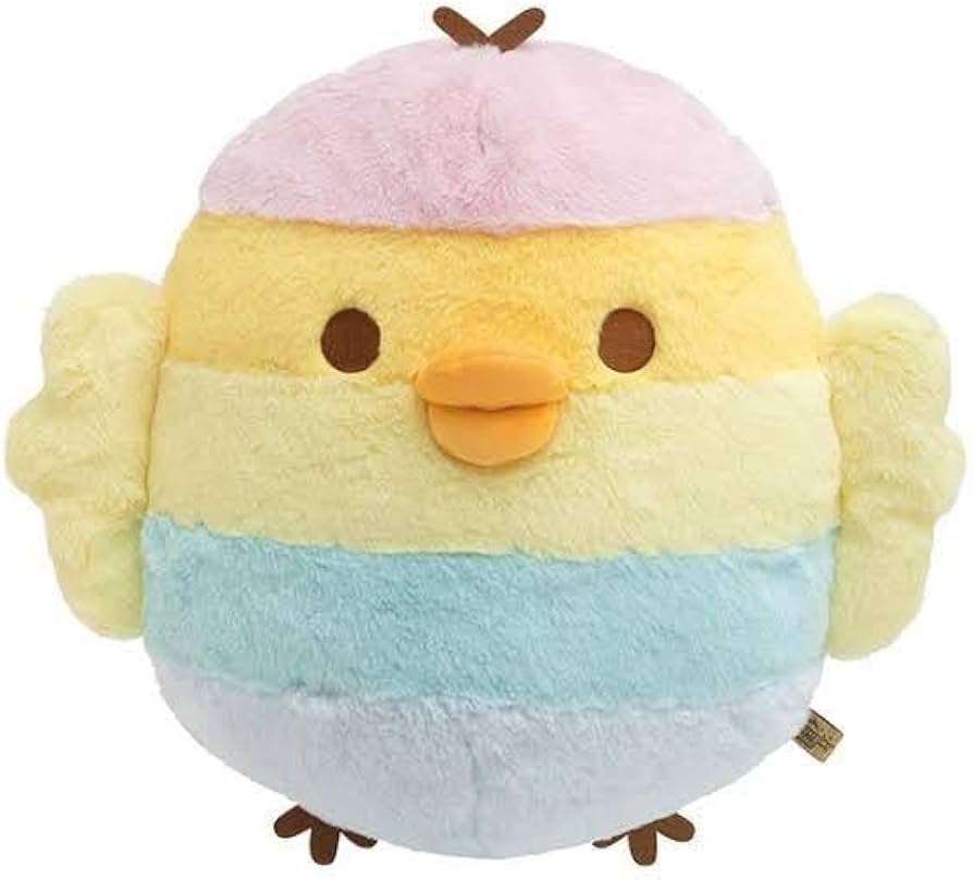 リラックマ　キイロイトリランド　キイロイトリ　レインボー　ぬいぐるみ　わたあめ Amazon.co.jp: キイロイトリ ぬいぐるみ(M)（わたあめ風・キイロイトリ