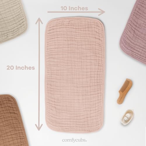image for Comfy Cubs Muslin Burp Cloths 20