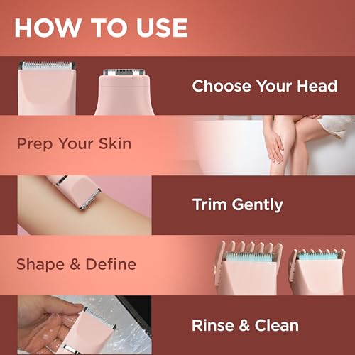 Image of Azah Bikini Trimmer for Woman [3 in 1] | Rechargeable Facial Hair Removal Machine | Trimmer for Women Private Part | Ideal for Bikini Area, Body & Face | 1 Year Warranty