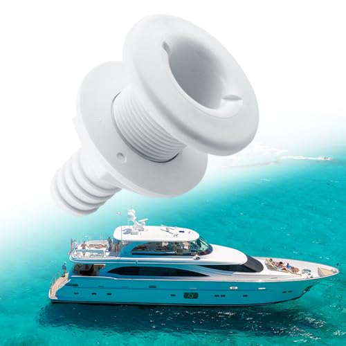 yotutun Barca Marine Yacht Scarico, 1-1/2 Zoll 38mm Raccordo Passante per Scafo Raccordi di Scarico Passascafo Marino in Plastica Tappo di Scarico per Yacht di Marina Accessorio