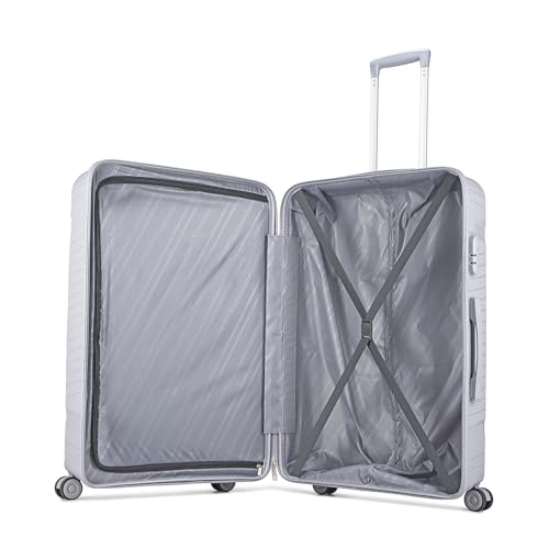 Image of VIP Engage Check-in Hard-Sided Trolley Bag - 76cm for Travel (Large, Light Grey)