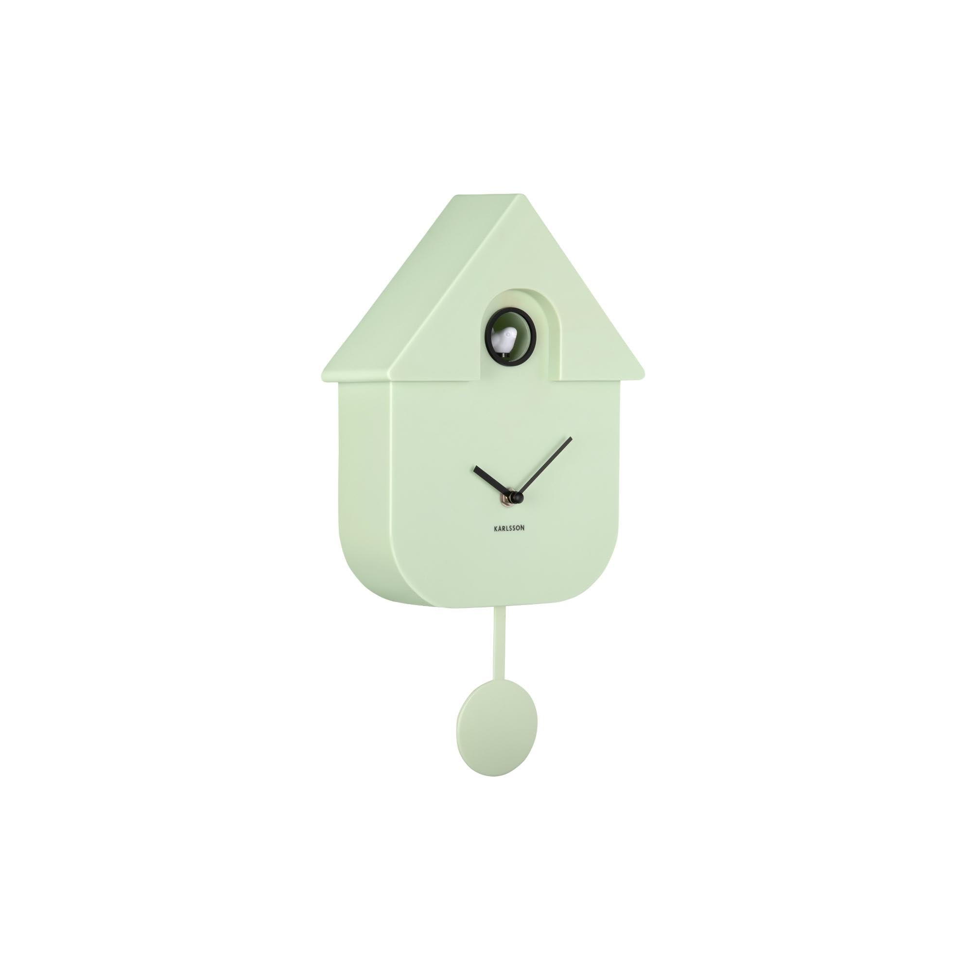 Karlsson Green Modern Cuckoo Wall Clock - Soft (Ka5768lg)
