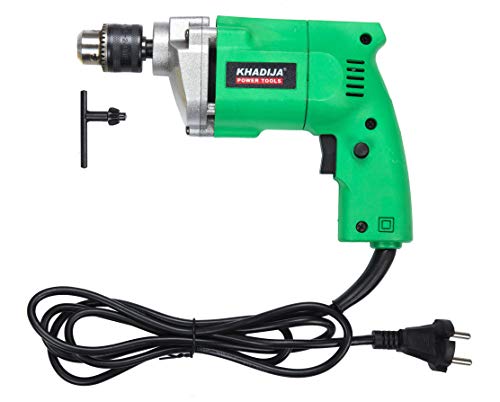 KHADIJA Drill Machine 10mm With Free 13Pcs HSS Drill Bits & 1Pc Masonary Bit Combo 6 Months Warranty