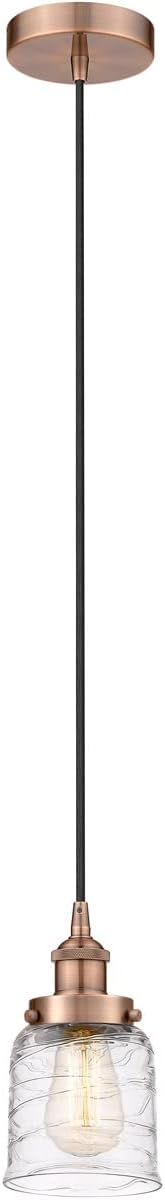 616-1PH-AC-G513-LED Edison Bell Mini Pendant Antique Copper