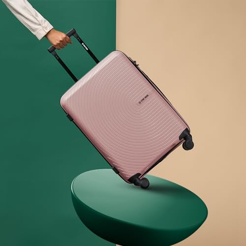 Image of Stony Brook Nasher Miles Crescent 55 Cm 20 Inch Polypropylene Hard-Sided 4 Wheels Spinner Cabin Luggage Trolley Bag (Champagne)