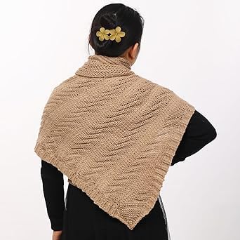 Women Winter Warm Scarf Medieval Vintage Knitted Cosy Wrap Shawl Warm Ladies Sweater Triangular Scarves Cape - Image 5