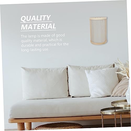 Lámpara de pared de bambú OSALADI para iluminar pasillos oscuros con facilidad 7