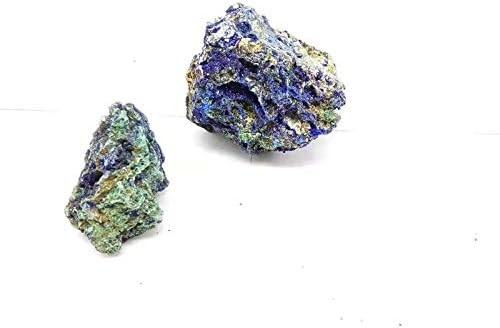 Miniatura 8 de 1pc 1.76 oz Color Azul Grande crudo Natural áspero Reiki Azurita Verde Malaquita Cristal Cuarzo Mineral Espécimenes Cluster para Siete Chakras Reiki