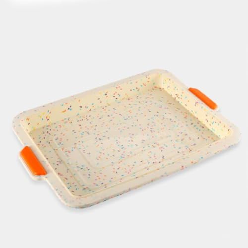 Bandeja de silicona Alasum rectangular con asa portátil para repostería casera 4