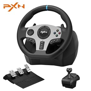 PXN Gaming Racing Wheel V9 Xbox Steering Wheel 270/900° Car Simulation with Pedal and Shifter, Paddle Shifters Driving Wheel for PS4, Xbox One, Xbox Series X|S, PC, Switch