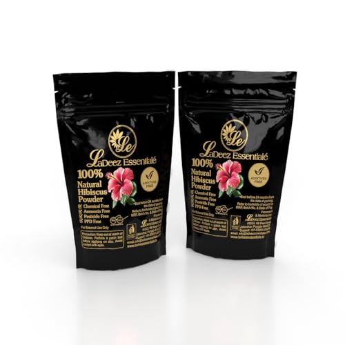 LaDeez Essentiale Hibiscus Powder Natural Beauty and Hair Care 200gm