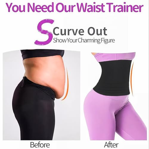 FITPUT Slim Belt for Women Belly Fat Belly Tummy Reduction Belt After Delivery Slimming Tummy Tucker Fat Waist Shapewear and HIPS Trainer Slim Stomach, 4 Meter Length (Black) - Image 6