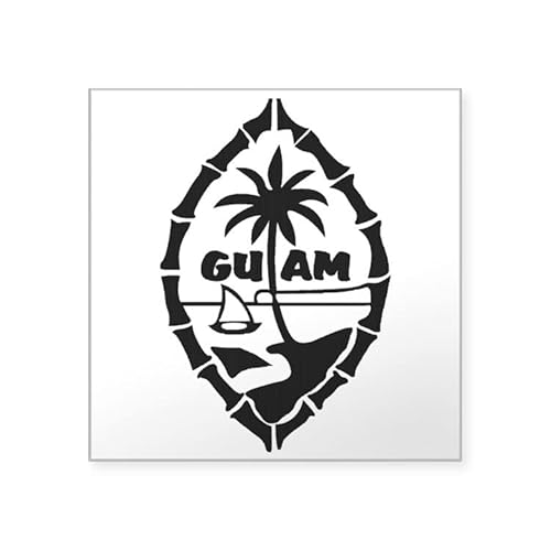 Cafepress Guam Seal Square Sticker 3 X 3 Square Bumper Sticker Car Decal, 3"X3" (Small) Or 5"X5" (Large) #TOP23