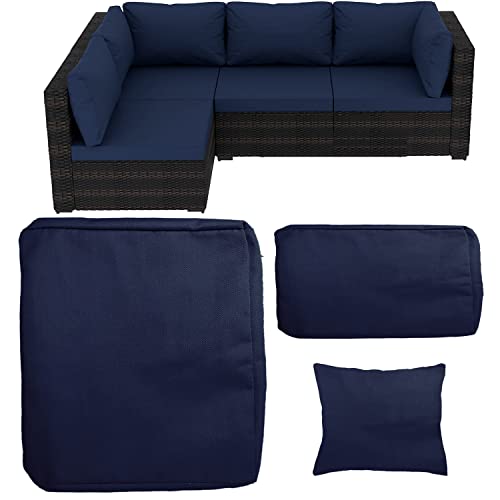 Tecosara Patio Cushion Covers For 5 Pcs Patio Furniture Sets, 10 Covers For Seat And Back, Water Repellent Outside Cushion Covers Replacement #TOP25