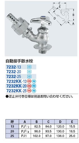 Amazon | カクダイ 自動接手散水栓 7232-20 | 屋外水栓