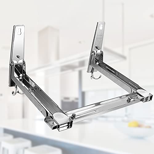 Fetcoi 22X22X29,5CM Teleskopische Edelstahl Mikrowellenhalterung Mikrowellenhalter Wandhalter Regal Bis, Parallel… – Bild 7