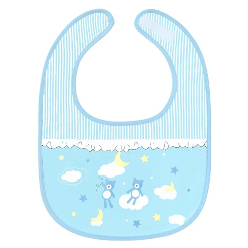 Littleforbig Cotton Waterproof Babydoll Printed Adult Bib with Adjustable Hook-and-Loop Fastener Closure - Little Dreamers Adult Bib