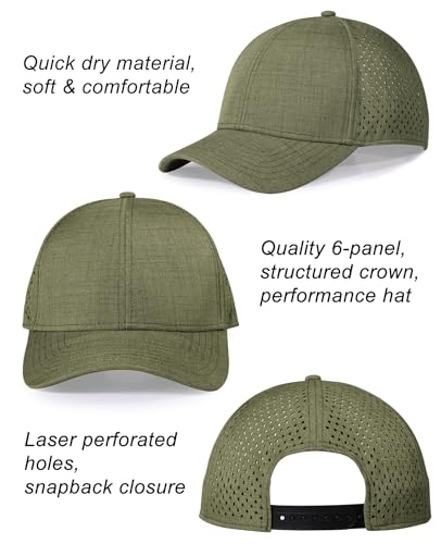 Image of Oversize XL XXL Quick Dry Baseball Cap, Large Performance Snapback Hats, Laser Cut Mesh Ball Cap for Men Big Heads 23.5 inch-26 inch
